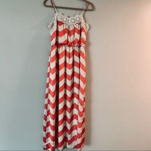 Poema Maxi Dress w/ Knit Lace Trim (Size M)